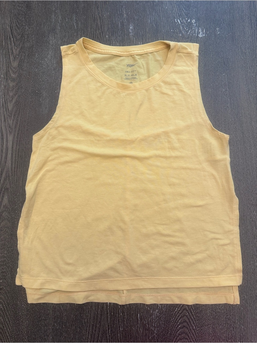 LIKE NEW YOGA NIKE YELLOW WORKOUT TANK - Size XS SKU:437